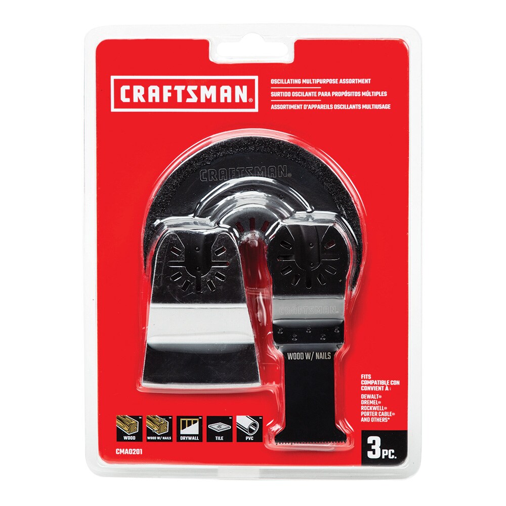 CRAFTSMAN 3-Pack Multi-Material Oscillating Tool Blades