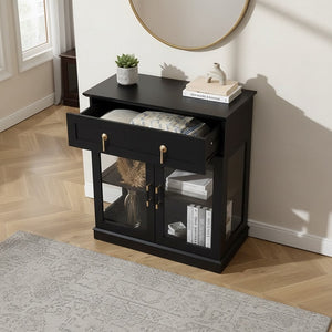Modern Glass Door Cabinet β 3 Styles | Adjustable Shelves | Compact Storage Cupboard 2Dropme