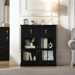Modern Glass Door Cabinet β 3 Styles | Adjustable Shelves | Compact Storage Cupboard 2Dropme