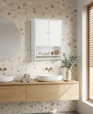 Modern Wall Mounted Bathroom & Kitchen Storage Cabinet – Space-Saving Organizer 2Dropme