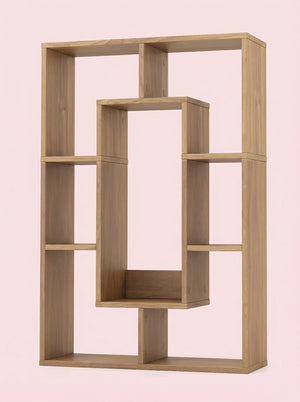 7-Tier Cube Bookshelf, Tall Narrow Bookcase for Small Spaces 2Dropme