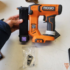 RIDGID 18V Cordless 23-Gauge 1-3/8 in. Headless Pin Nailer – Tool Only – Open Box ridgid