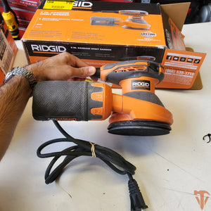 RIDGID 3 Amp Corded 5 in. Random Orbital Sander with AIRGUARD Technology – Open Box, Barely Used ridgid
