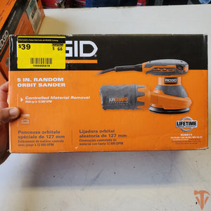 RIDGID 3 Amp Corded 5 in. Random Orbital Sander with AIRGUARD Technology – Open Box, Barely Used ridgid