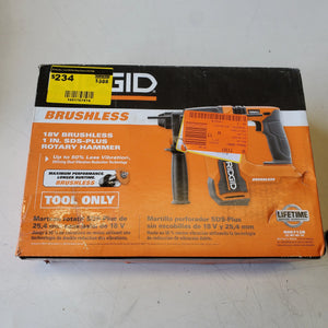 RIDGID 18V Brushless 1 in. SDS-Plus Rotary Hammer – Pro-Grade Concrete Power (Open Box) ridgid