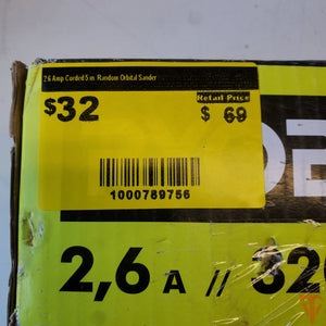 RYOBI 2.6 Amp Corded 5 in. Random Orbital Sander – Open Box, Barely Used ryobi