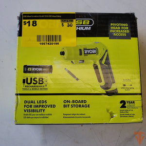 RYOBI USB Lithium Cordless Screwdriver Kit – Compact Precision with 2.0Ah Battery (Open Box) ryobi