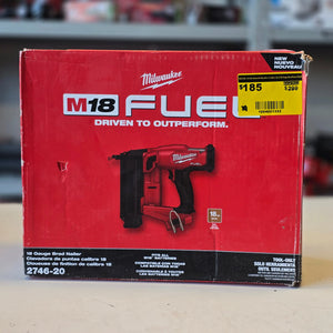 Milwaukee M18 FUEL 18-Gauge Brad Nailer Tool Only Open Box Milwaukee
