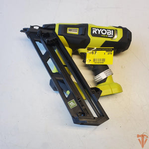 RYOBI ONE+ HP 18V Brushless 15-Gauge 34° Angled Finish Nailer – Pro Finish Power (Tool Only, Open Box) RYOBI
