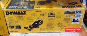 DEWALT 2x20V MAX 21 in. Cordless Self-Propelled Lawn Mower Open Box DEWALT