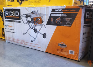 RIDGID 15 Amp 10 in. Portable Corded Pro Jobsite Table Saw with Stand – Open Box | SKU 1004372760 ridgid