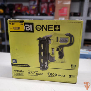 RYOBI ONE+ 18V AirStrike 16-Gauge Cordless Finish Nailer (Tool Only) – Open Box | SKU 1006108503 RYOBI