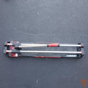 Husky 24 in. Tile Cutter with Tungsten Carbide Blade and Adjustable Gauge Husky