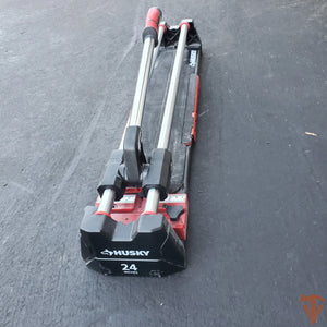 Husky 24 in. Tile Cutter with Tungsten Carbide Blade and Adjustable Gauge Husky