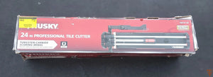 Husky 24 in. Tile Cutter with Tungsten Carbide Blade and Adjustable Gauge Husky