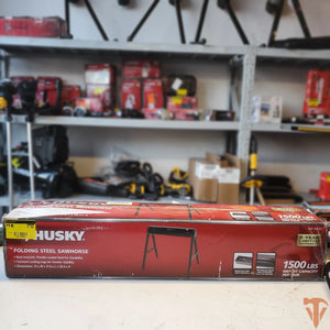 28.4 in. Steel Folding Sawhorse Open Box Husky