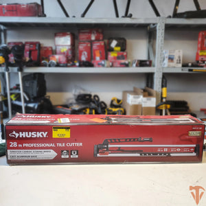Husky 28 in. Tile Cutter with Tungsten Carbide Blade and Adjustable Gauge Open Box Husky