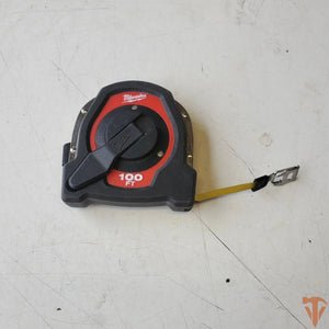 Milwaukee 100 ft Closed Reel Long Tape Measure – O #condition_open-box