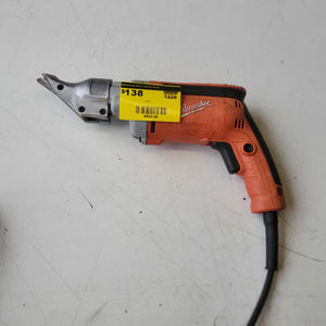 Milwaukee 6852-20 electric shear for sheet metal cutting open box condition