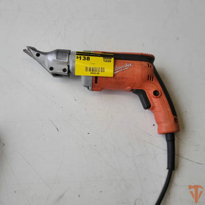 Milwaukee 6852-20 electric shear for sheet metal cutting open box condition