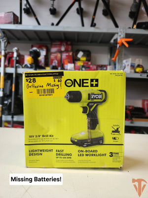RYOBI ONE+ 18V Cordless 3/8 in. Drill/Driver Kit with 1.5 Ah Battery and Charger Open Box RYOBI