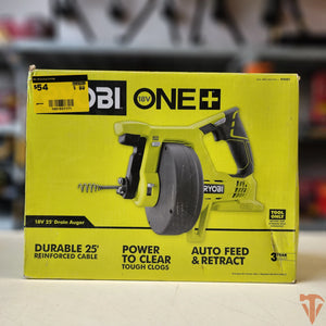 RYOBI ONE+ 18V Cordless Drain Auger Tool Only Open Box RYOBI