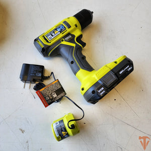 RYOBI ONE+ 18V Cordless 3/8 in. Drill/Driver Kit with 1.5 Ah Battery and 3-1/2 in. Diamond Grit Impact Drive Bits (3-Piece) RYOBI