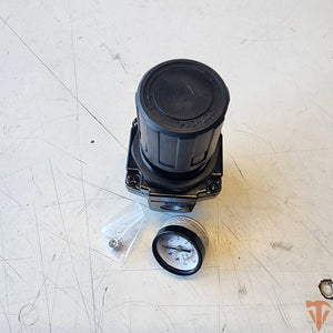 Husky 3/8 in air regulator HDA72200 compact design for workshop use