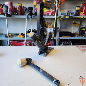 Husky flooring nailer stapler air powered tool for hardwood installation