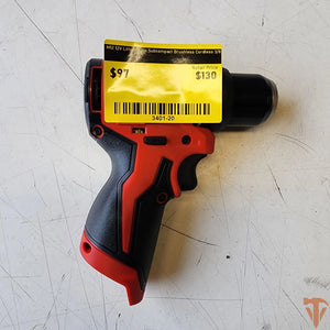 Milwaukee M12 12V Lithium-Ion Subcompact Brushless Cordless 3/8 in. Drill Driver (Tool-Only) Milwaukee