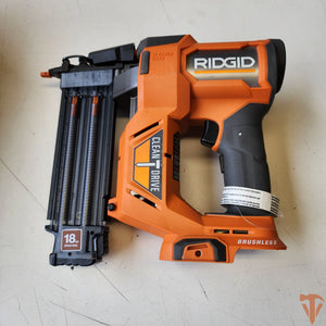 RIDGID 18V Brushless 18-Gauge Brad Nailer Tool Only Husky