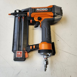 RIDGID Pneumatic 18-Gauge 2-1/8 in. Brad Nailer with CLEAN DRIVE Technology, and Tool Bag ridgid
