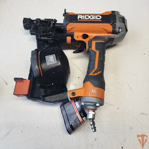 RIDGID Pneumatic 15 Deg. 1-3/4 in. Coil Roofing Nailer ridgid