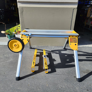 DEWALT heavy duty rolling table saw stand 200 lb load capacity