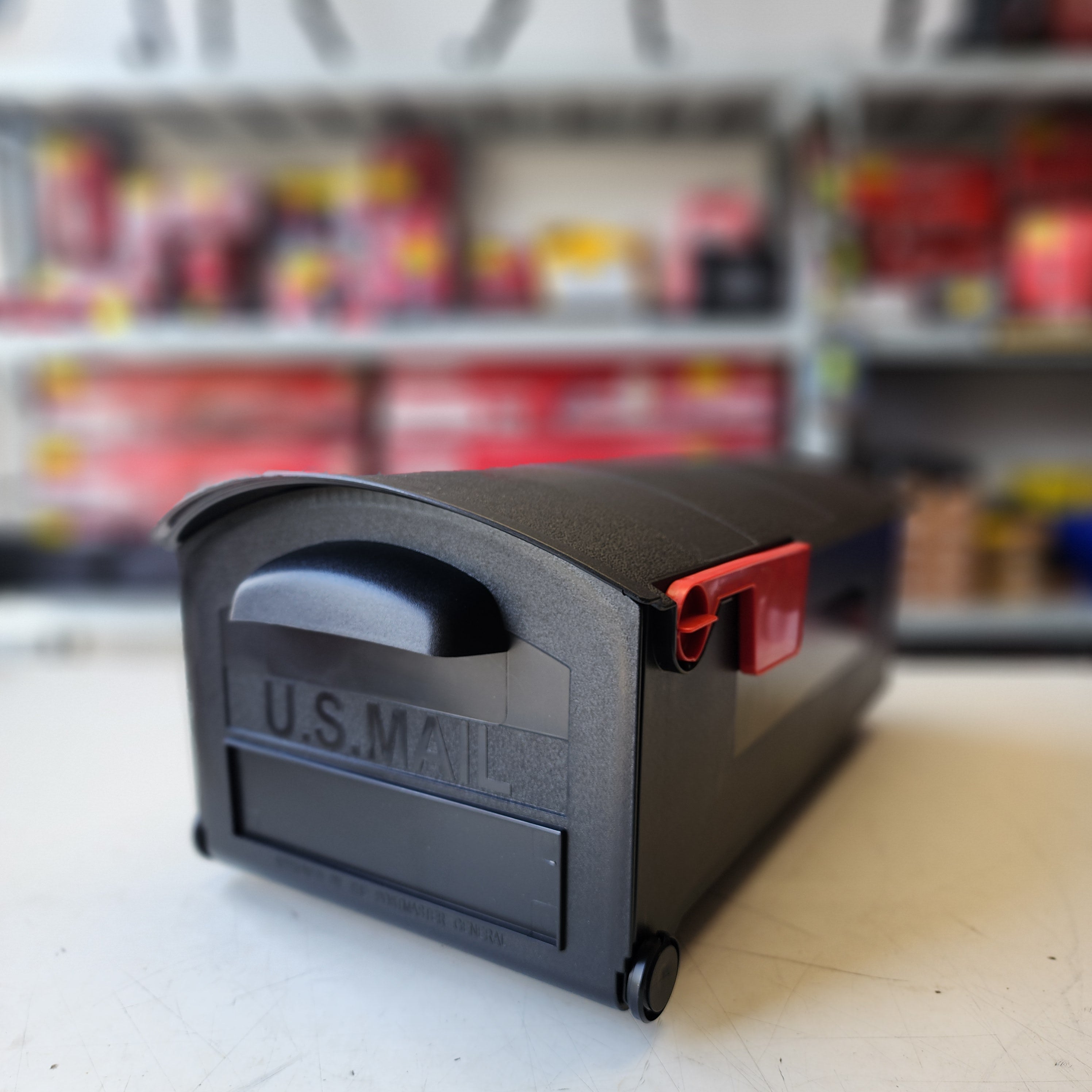 Architectural Mailboxes Patriot Black Large Plastic Post Mount Mailbox Architectural Mailboxes