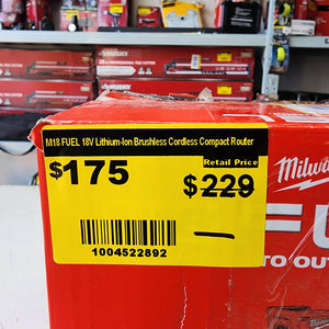 Milwaukee brushless router tool