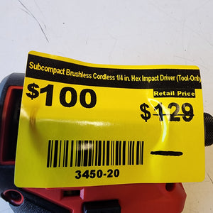 Milwaukee M12 1/4 in. Hex Impact Driver Tool Only #condition_open-box