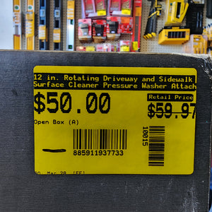 DEWALT 12 in surface cleaner rotating head for driveway cleaning attachment