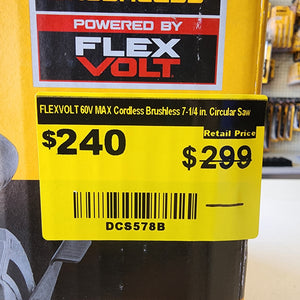 DEWALT FLEXVOLT 7-1/4 inch circular saw cordless brushless design
