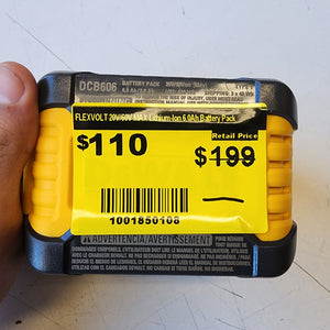 DEWALT FLEXVOLT 20V/60V MAX Lithium-Ion 6.0Ah Battery Pack – Model 1001850108 DEWALT