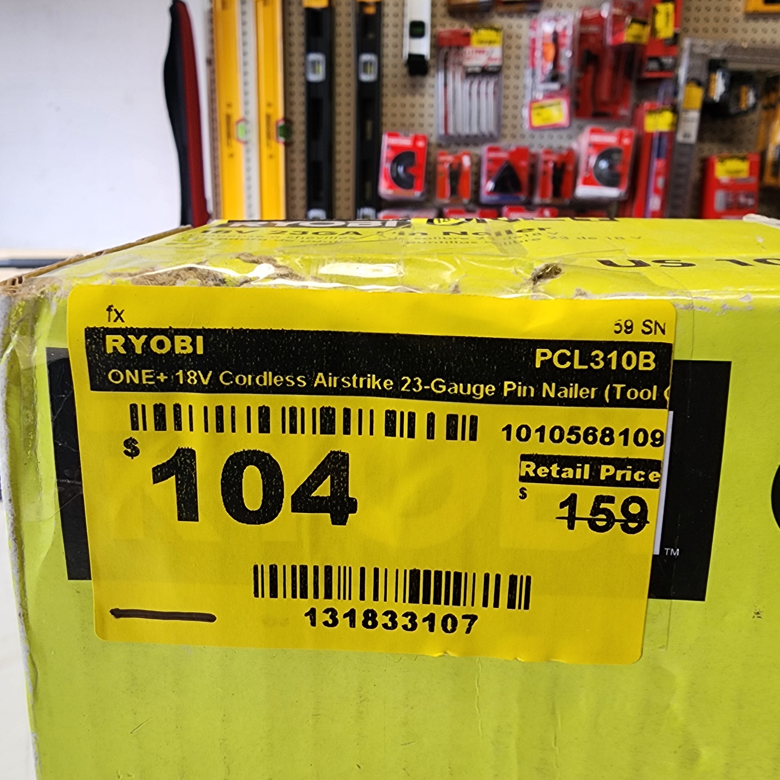 RYOBI ONE+ 18V Cordless AirStrike 23-Gauge Pin Nailer (Tool Only) RYOBI