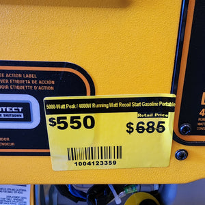 DEWALT heavy duty portable generator frame design