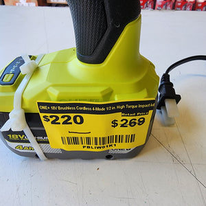 RYOBI impact wrench with battery