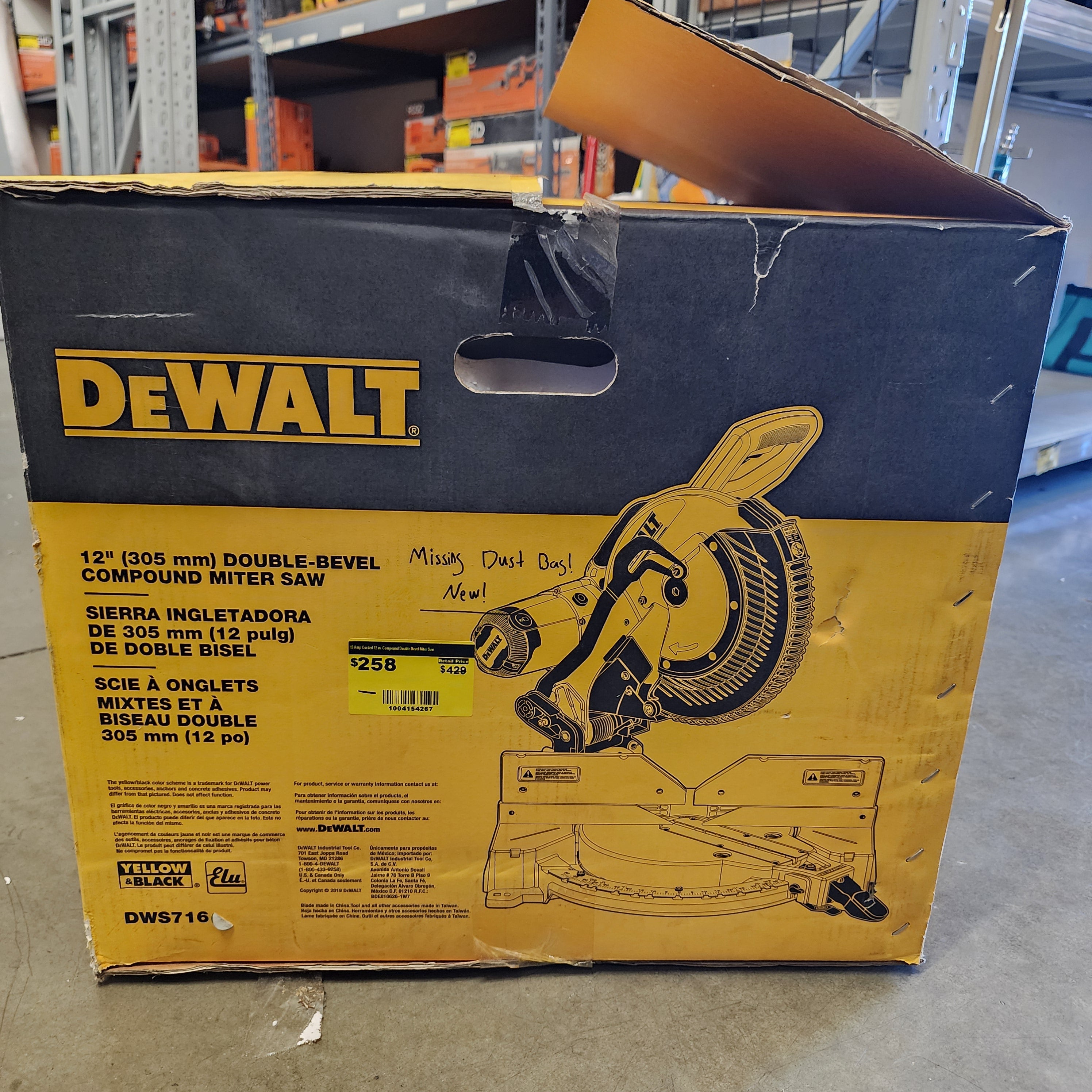 DEWALT 15 Amp Corded 12 in. Compound Double Bevel Miter Saw DEWALT