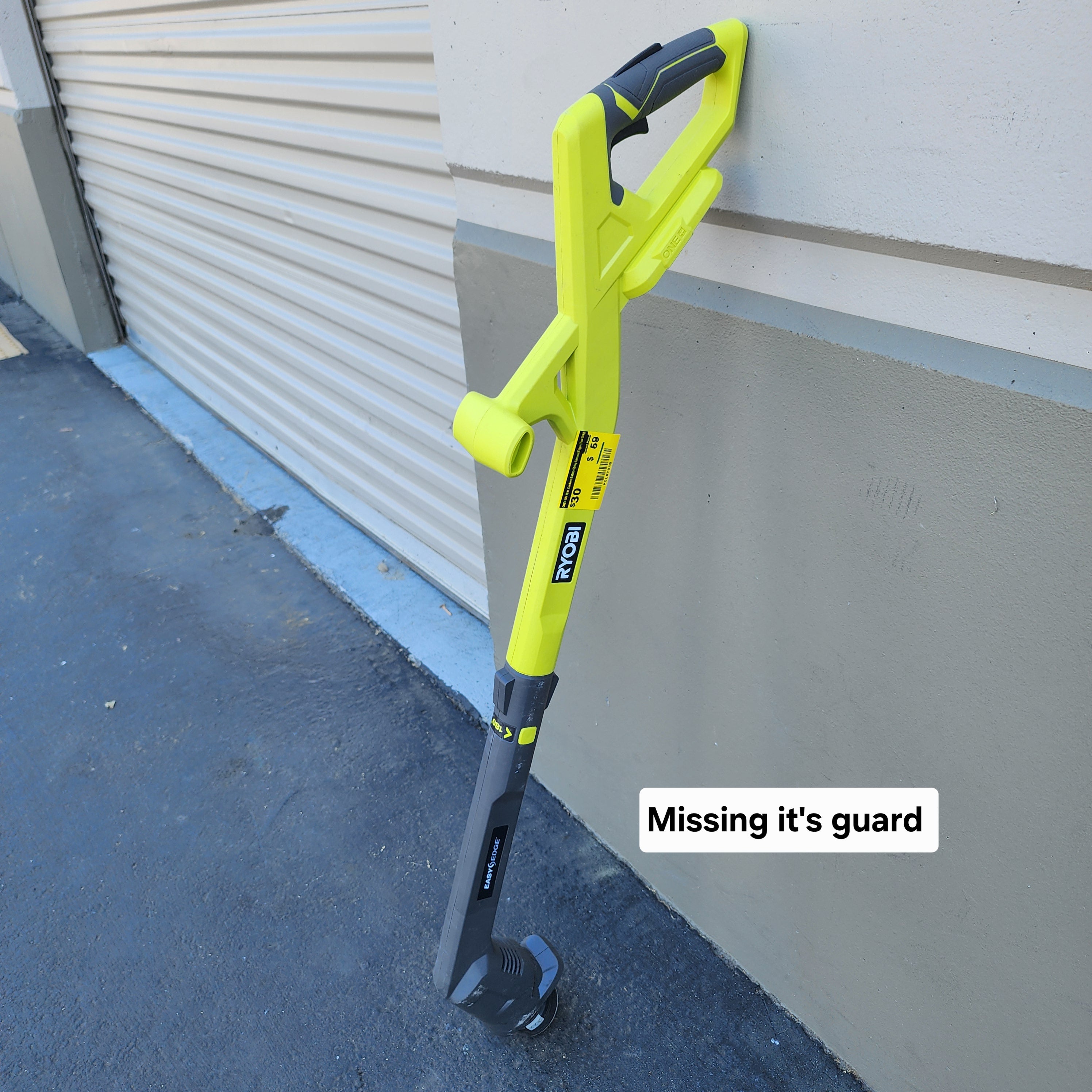 RYOBI ONE+ 18V 10 in. Cordless Battery String Trimmer/Edger Tool Only - Missing Guard RYOBI