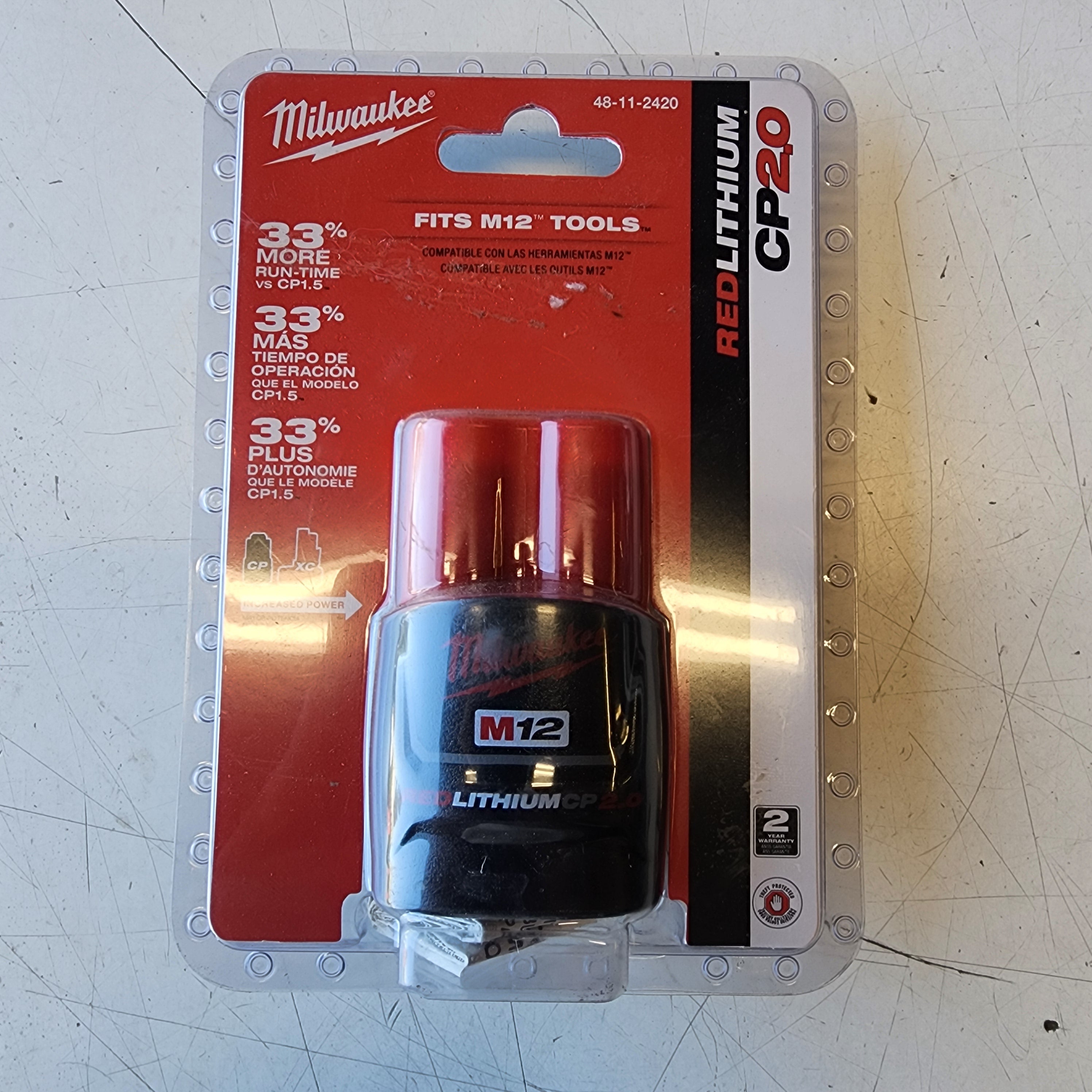 Milwaukee M12 12-Volt Lithium-Ion 2.0 Ah Compact Battery Pack Milwaukee