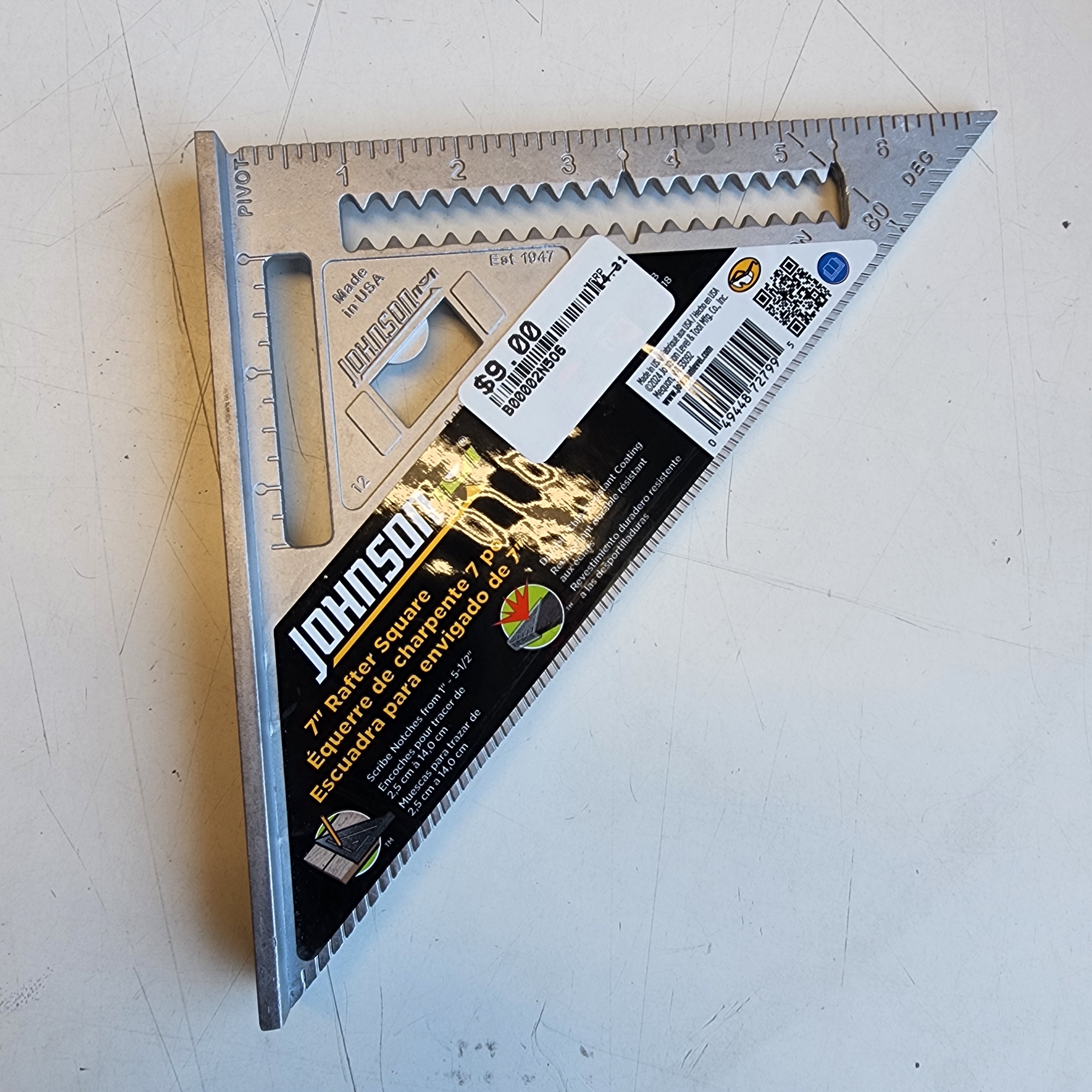 Johnson RAS-1B 7 in. Aluminum Johnny Rafter Square Johnson