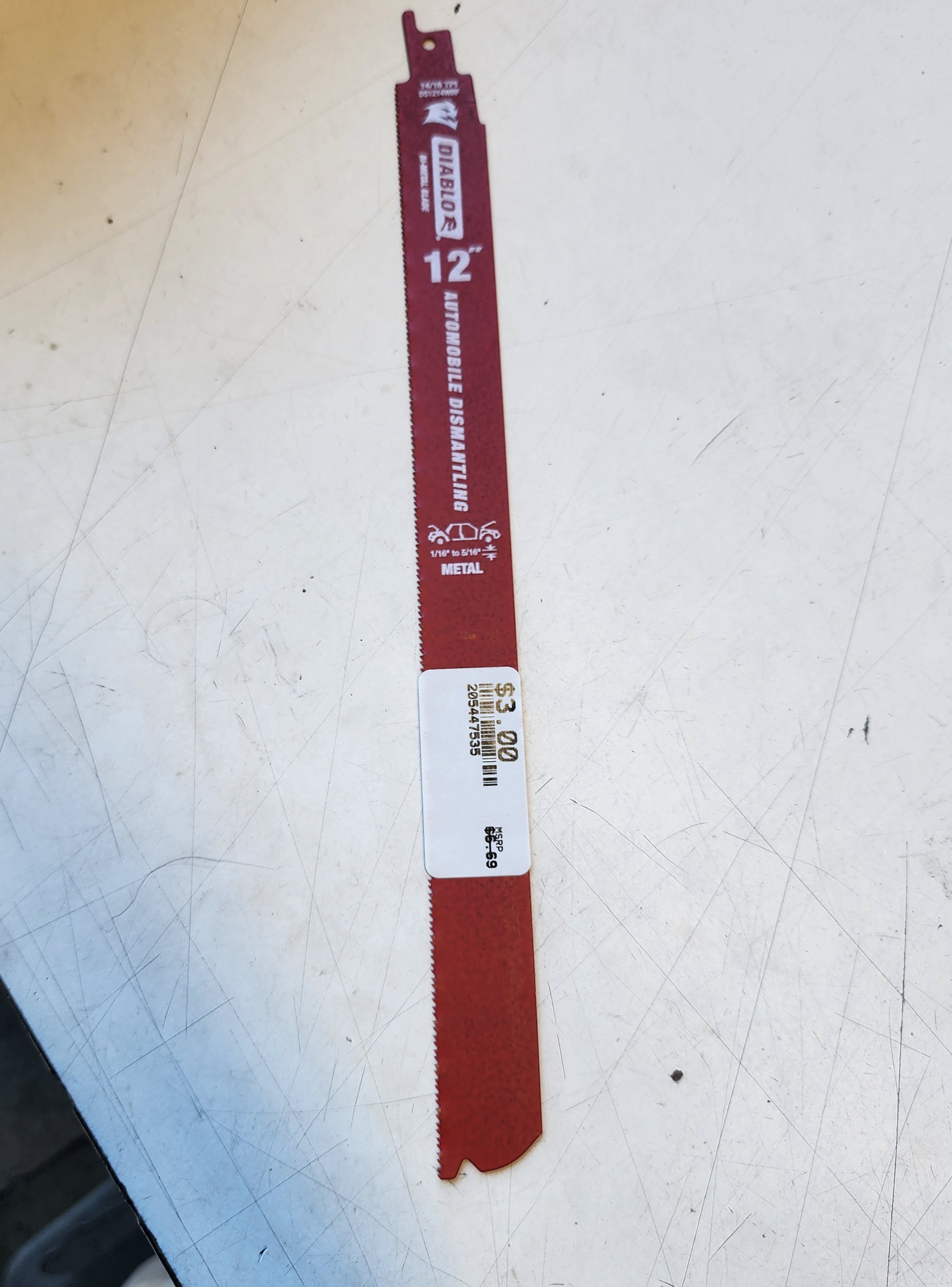 DIABLO 12 in. 14/18 TPI Bi-Metal Reciprocating Saw Blade for Medium Metal DIABLO