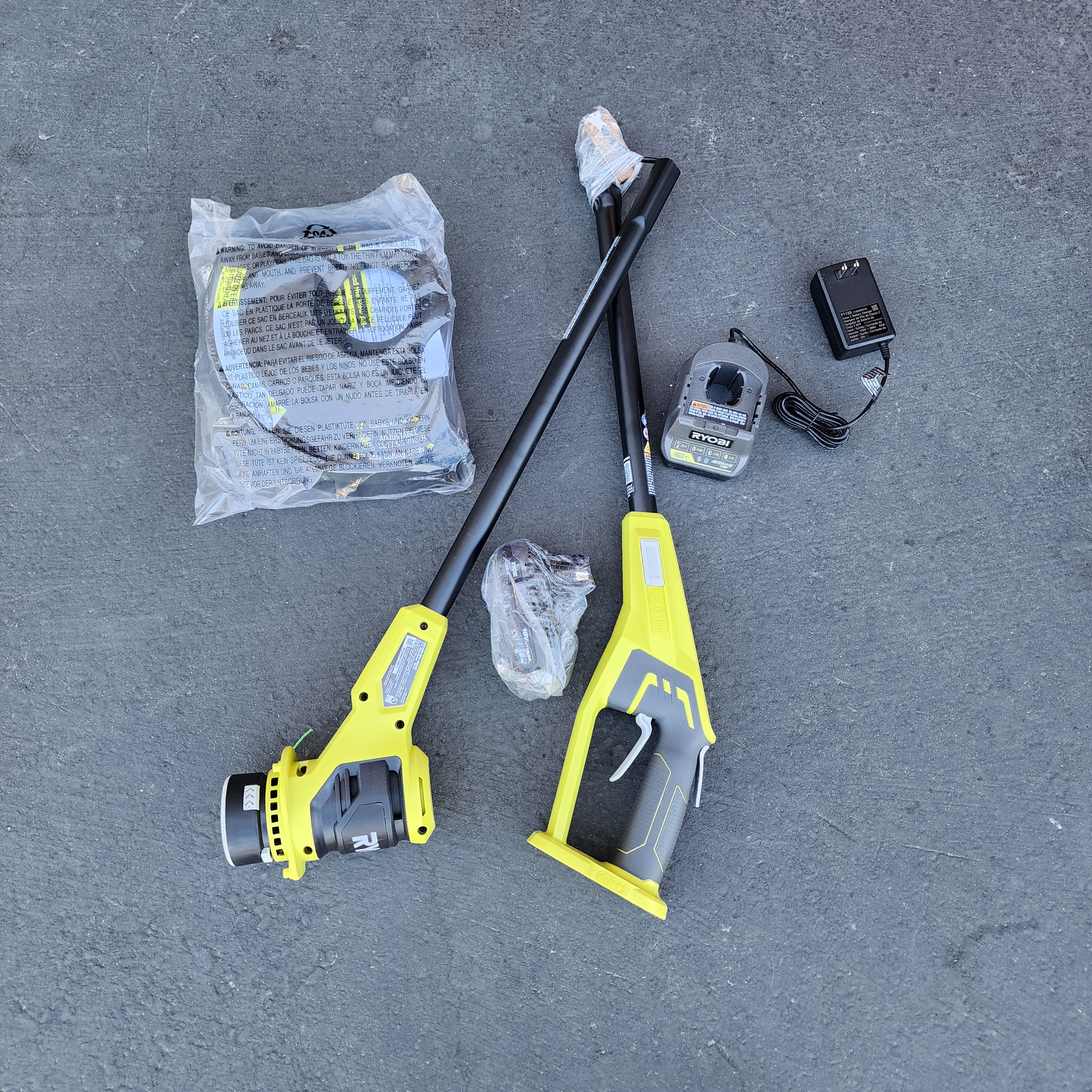 RYOBI ONE+ 18V 13 in. Cordless String Trimmer with 2.0 Ah Battery and Charger RYOBI