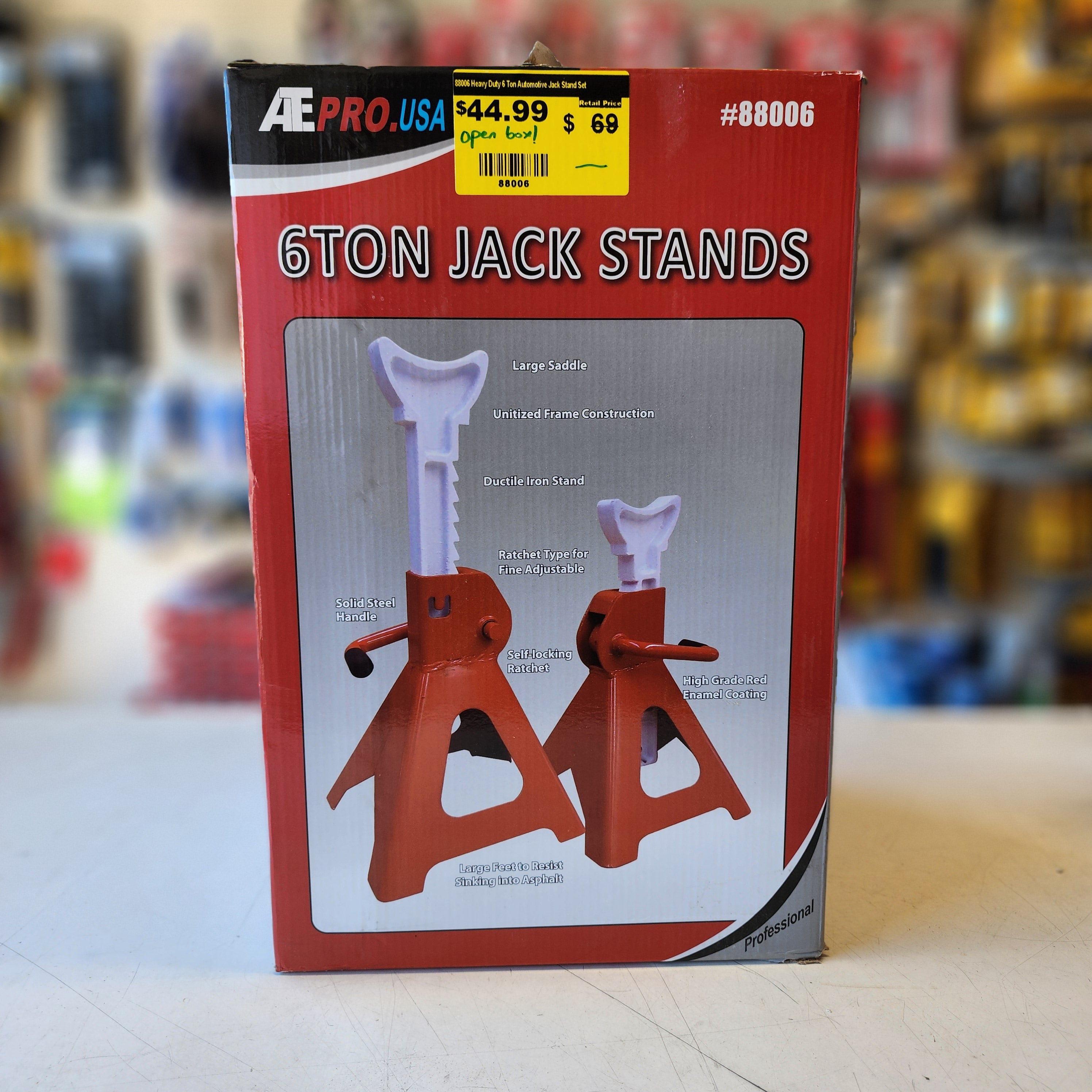 Heavy Duty 6-Ton Automotive Jack Stand Set Heavy Duty